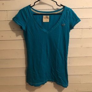 Blue Hollister V-Neck T-Shirt